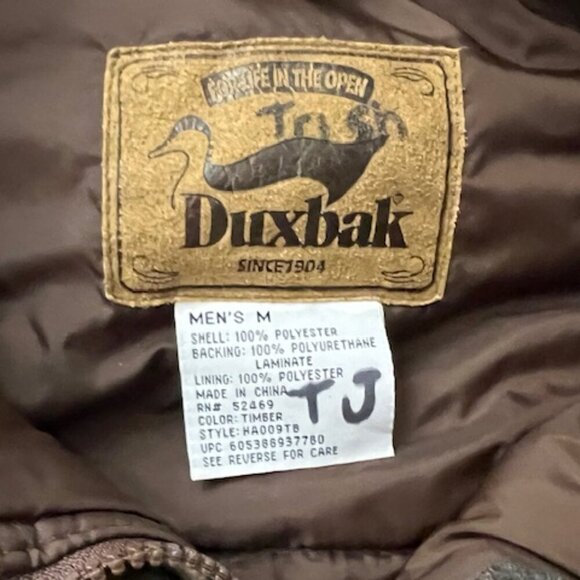Vintage Duxbak Advantage Timber Camo Hunting Jacket Hooded Men’s Size M - Picture 5 of 6